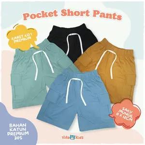 Terlaris Short Pants Anak 1-12thn bahan katun 30s / celpen anak laki laki dan perempuan Unisex