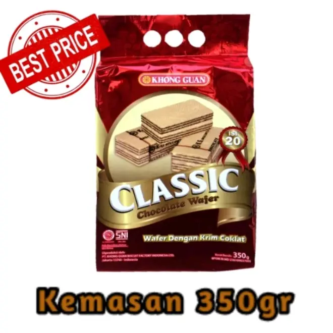Khong Guan Classic Chocolate Wafer 360gram isi 20 pcs Snack Biskuit 3