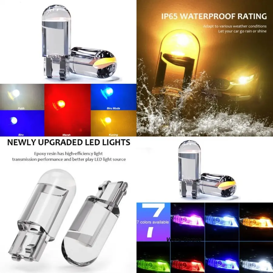 LAMPU LED T10 SEIN SPEEDOMETER SENJA RESIN KACA 360 DERAJAT SUPER TERANG