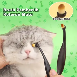 Brush Pembersih Kotoran Mata Kucing Anjing Kuas Lembut Aplikator Pet Eye Brush Aman & Anti Iritasi