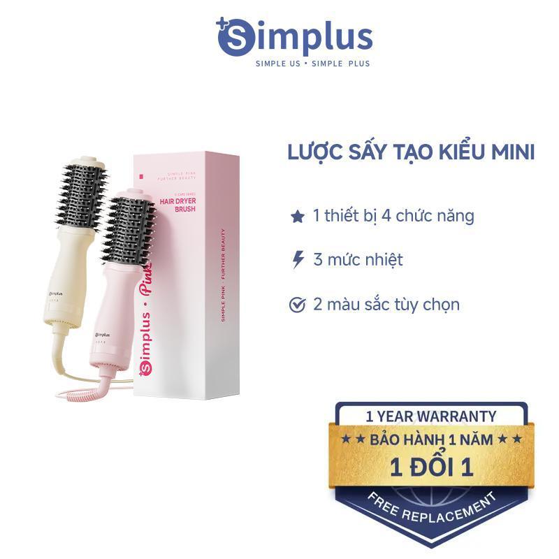  SimplusVN Lược sấy đa năng Simplus Nhỏ gọn nhẹ tay Kết hợp sấy & chải  Dùng cho tóc uốn thẳng Sấy khô tạo phồng vào nếp tự nhiên Thổi gió 360° Có gió nóng và lạnh RFSH004 Bảo hành 1 năm chỉ đổi không sửa 