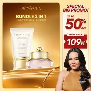 [BPOM] Glowsicha Bundle 2in1 Tone Up Sunscreen + Bright Day Cream - Paket Lengkap Krim Mencerahkan dan proteksi sinar UV