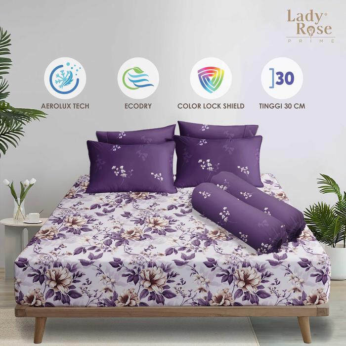 Gambar Lady Rose Prime - Sprei Queen 160x200 Tinggi 30Cm Bantal 4 - Petunia dari Lady Rose Sprei Kab. Bandung Tokopedia