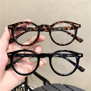 Kacamata anti radiasi Oval pria wanita  Korea Vintage Retro Fashion Glasses Eyewear