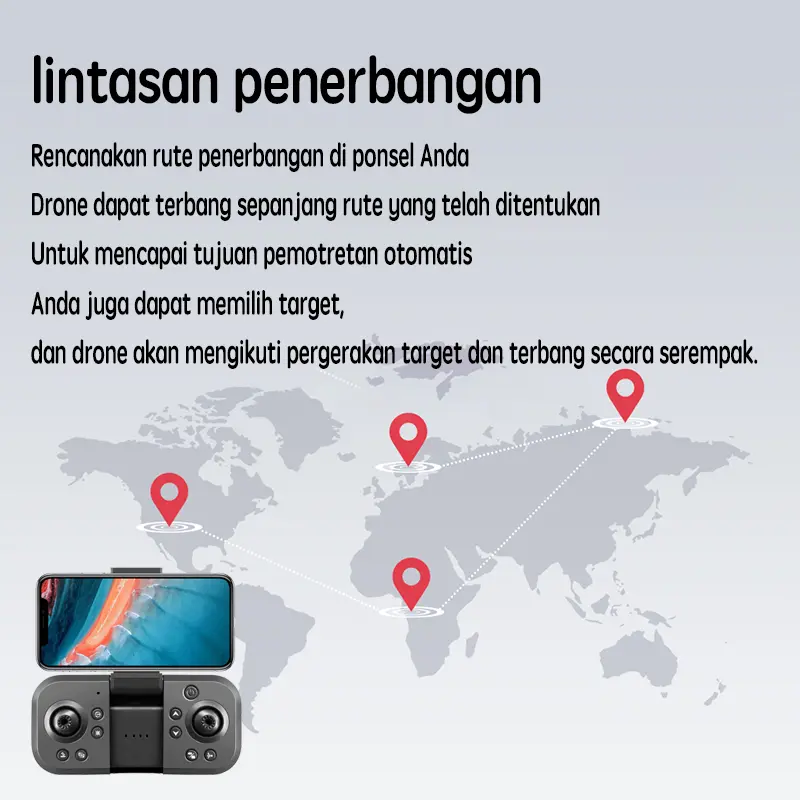 Drone Besar Unggulan-dengan Kamera Ganda-Pesawat Remote Control-Fotografi Udara-Drone Definisi Tinggi 6K 4