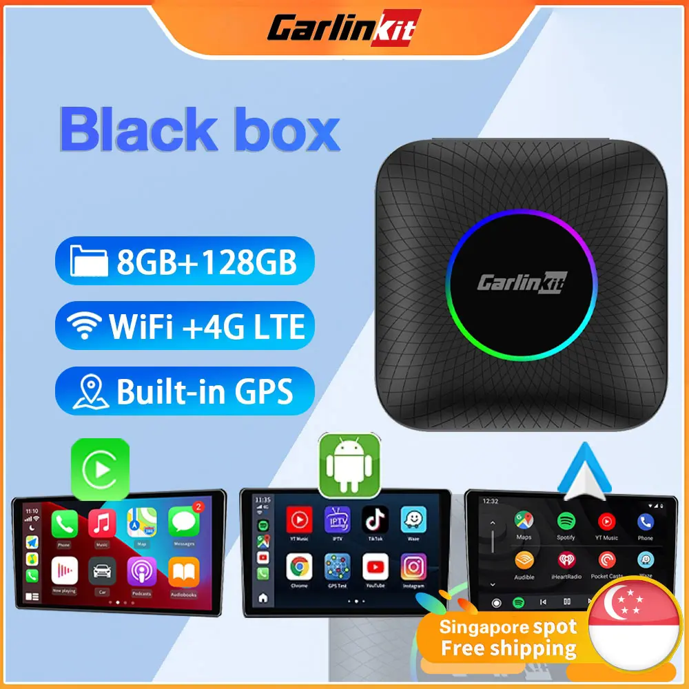 carlinkit carplay ai box android 13 8-Core Carlink kit android auto wireless dongle adapter Apple Carplay to Android Aut