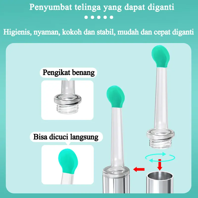 AE HD Korek Kuping Kamera Pembersih Telinga Kamera Korek Pembersih Kuping Bayi WIFI Hubungkan APP Video/Fotografi cotton  bud  telinga 8