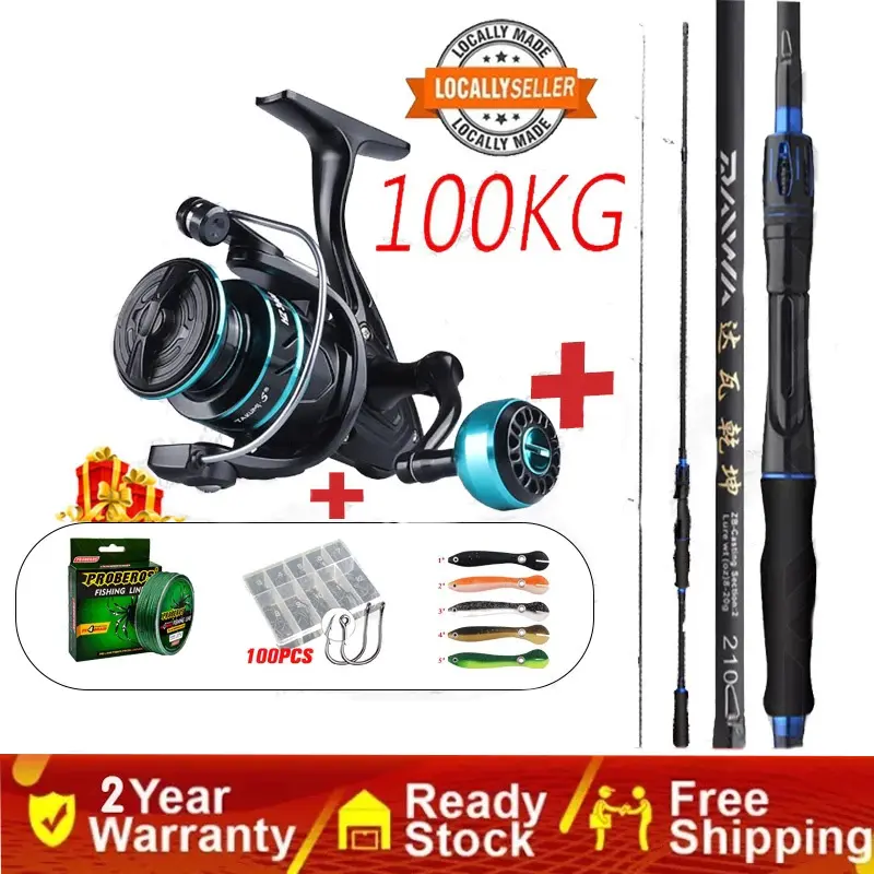 Pancing Bc Bunyi Zing Joran Pancing set Telescopic Rod Spinning Pancingan Set Lengkap 1.65-2.7m 0