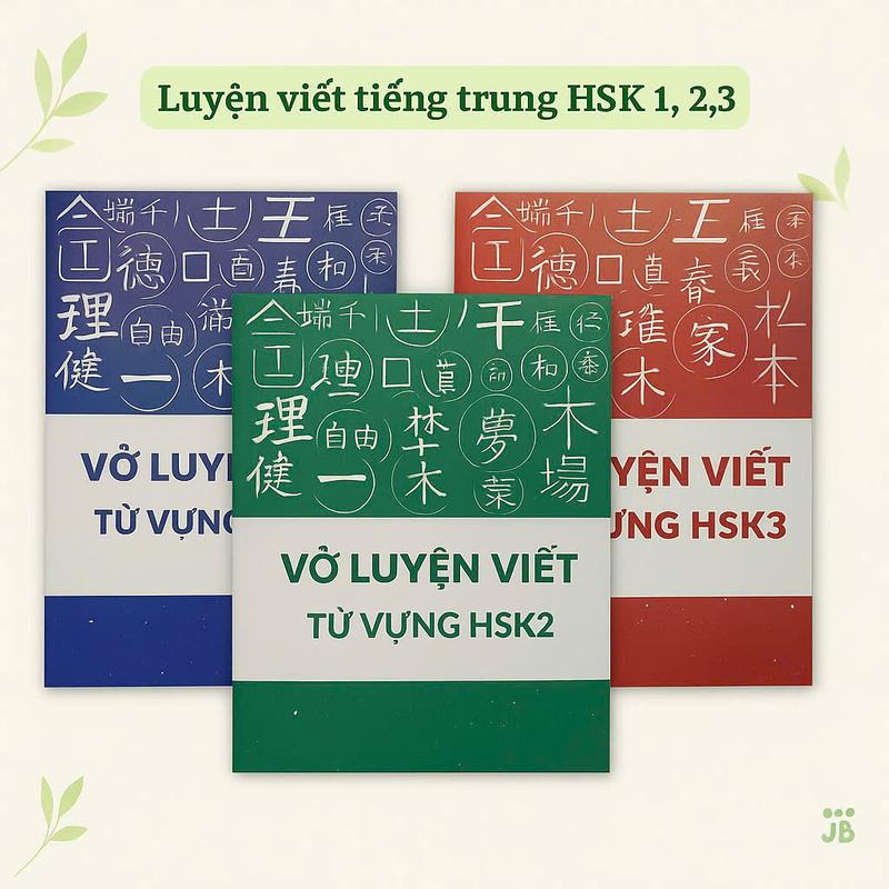 Vở luyện viết tiếng Trung HSK1, HSK2, HSK3 dành cho người mới bắt đầu