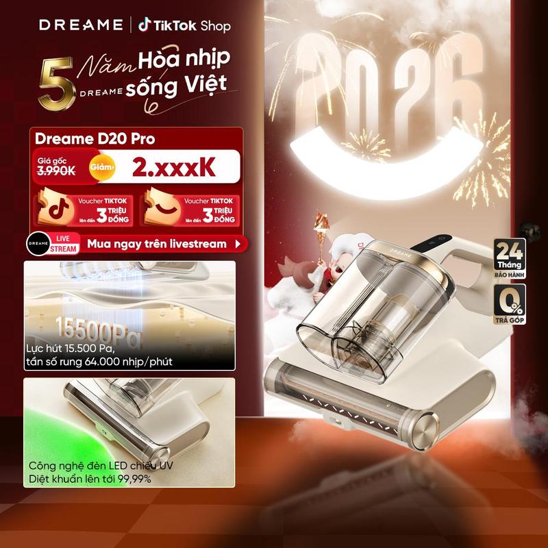  Máy hút bụi cầm tay Dreame D20 Pro - Bản quốc tế - Bảo hành 24 tháng 