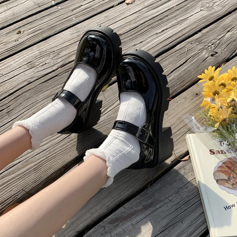 Product Introduction of Sepatu Wanita Sepatu Cewek Glossy FN-001 Ringan Nyaman Tidak Lecet Anti Selip Shoes Heels 4