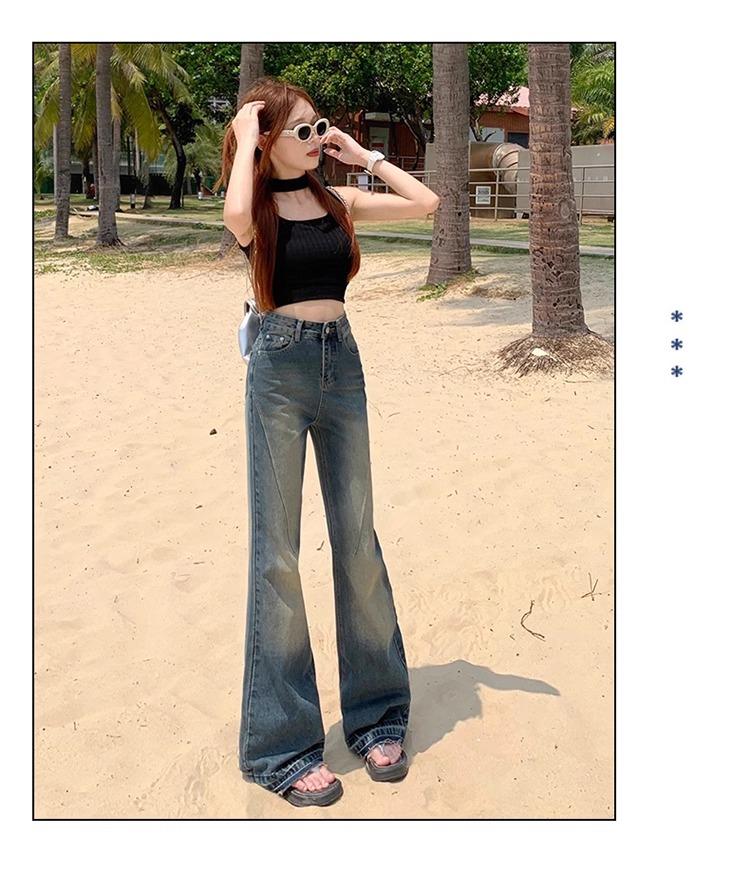 Product Introduction of Celana Jeans Wanita Highwaist Cutbray Jumbo Baggy Pants  Biru - Panjang wide leg jeans high  waist loose jeans  cutbray flare jeans gombrong retro denim outfit 2025 cut bray 001 10