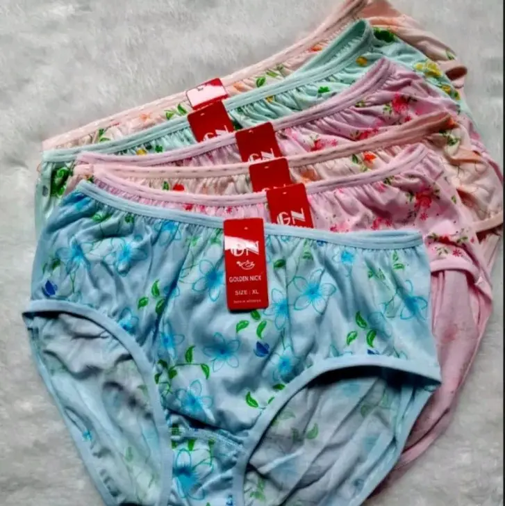 CD WANITA GOLDEN NICK MOTIF BUNGA 6PCS M-XXL