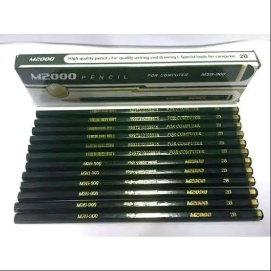 Pensil 2B M2000 warna hijau For computer M2B 900 1 Pak(isi 12 PCS)stationery  Alat Tulis Sekolah 4