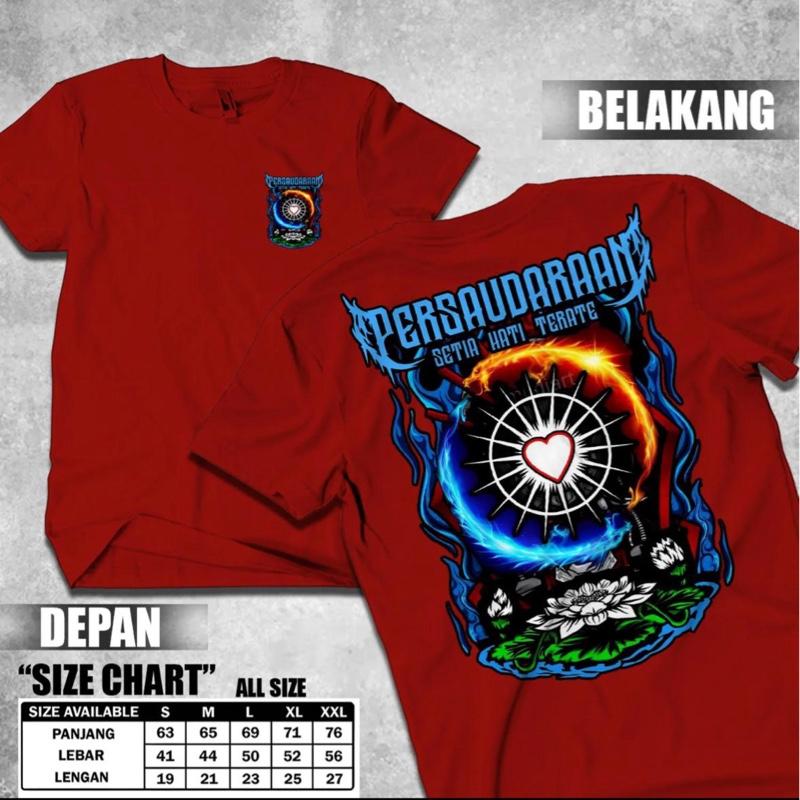 Kaos PSHT Terate setia hati kaos komunitas perguruan silat baju pria terlaris teramai gambar warna biru dan api biru