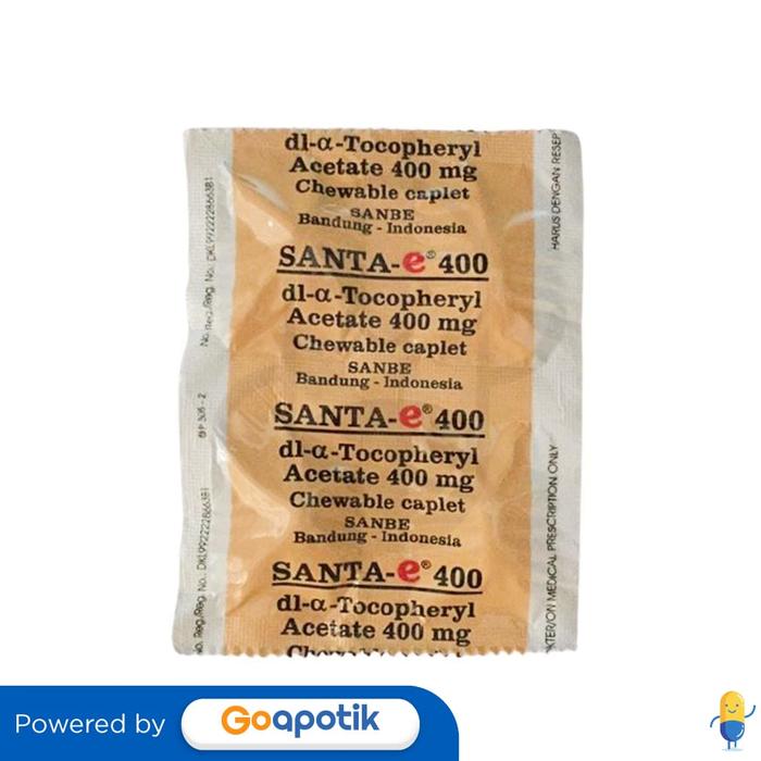 Gambar SANTA-E 400 IU STRIP 4 KAPLET dari Apotek Abadi Jaya by GoApotik Kota Medan Tokopedia