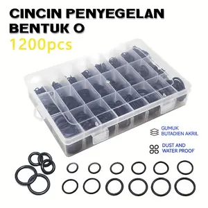 Karet Seal O Ring 1200pcs HNBR / Rubber O Ring Seal Tightening +Box