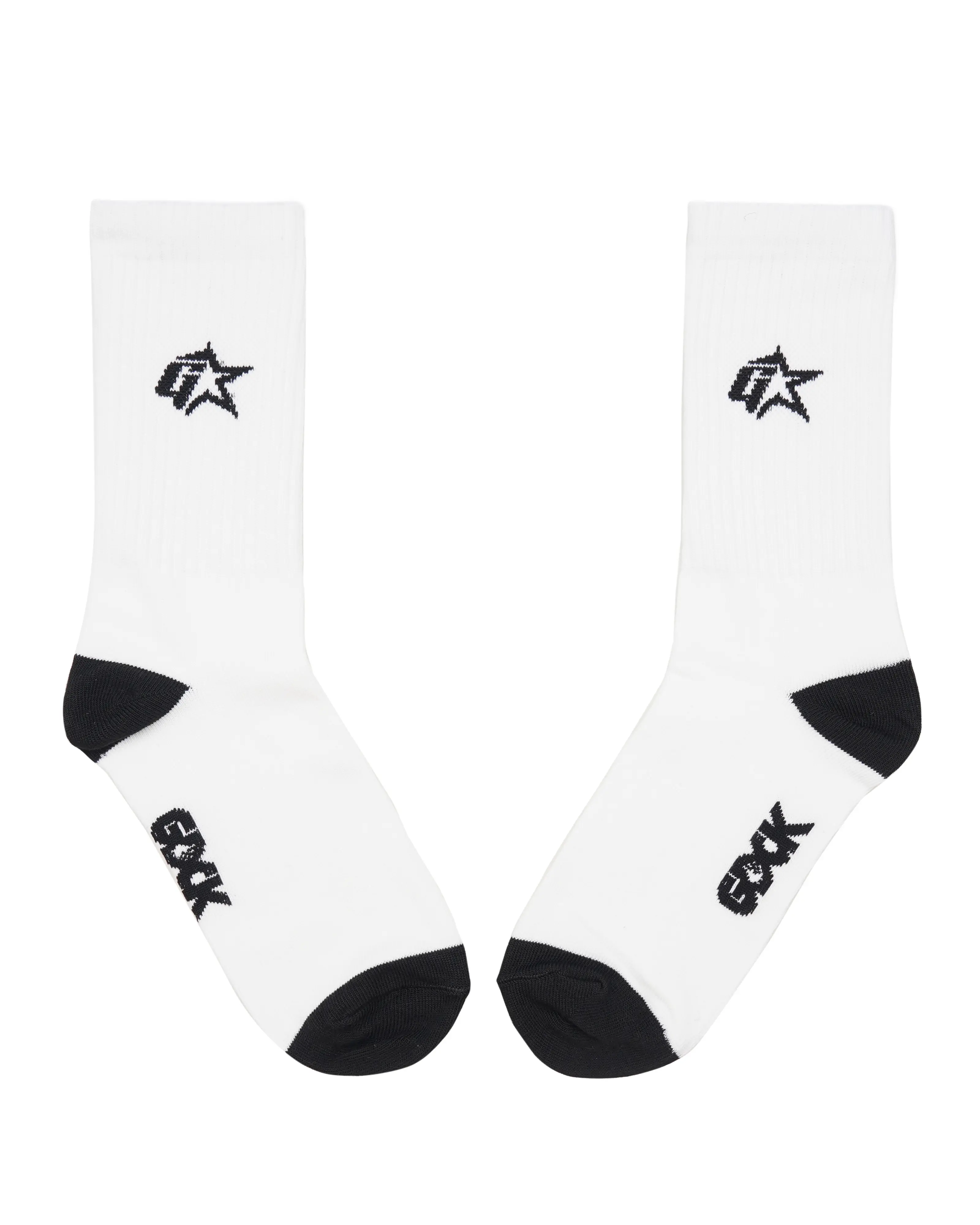 GDCK Socks White High WALKER / Kaos Kaki Panjang Rajut Katun / Knit Socks Unisex / Kaos Kaki Sekolah Hitam Putih