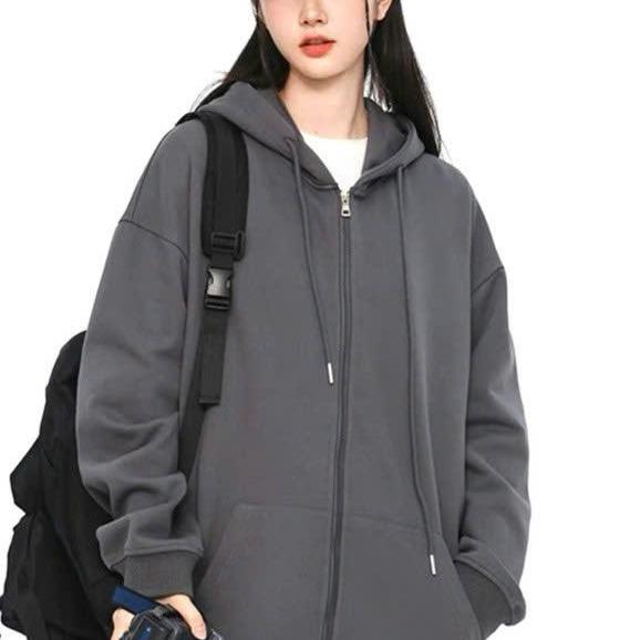 Dunglien78 Áo khoác hoodie zip big size nam nữ có size tận 145kg siêu phẩm cho nam nữ siêu hot Menswear Tay Dài Jacket Dài Tay Kem