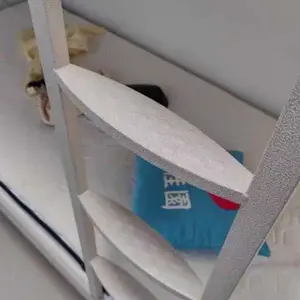 【TETE-LIVE】 Ranjang Susun Besi Tempat Tidur Bertingkat 2 Susun Untuk Semua Umur Anak Remaja Dewasa Model Minimalis Ranjang Besi Tingkat Untuk Kos Kosan Asrama Sekolah Rumah Tinggal Apartemen Kamar Kecil Dengan Tangga dan Pagar Pengaman