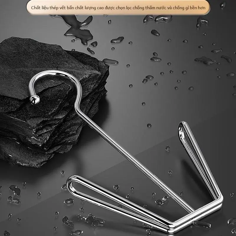 Móc Treo Giá Để Giày Bằng Thép Không Gỉ, Có Sẵn Trong 3 / 6 Cái, Dụng Cụ Sắp Xếp Giày Treo Bằng Kim Loại, Giá Phơi Đồ Tiết Kiệm Không Gian, Có Móc, Cho Thanh Treo Tủ Quần Áo, Màu Bạc, Phụ Kiện Đựng Đồ Gia Dụng Và Giặt Là 3