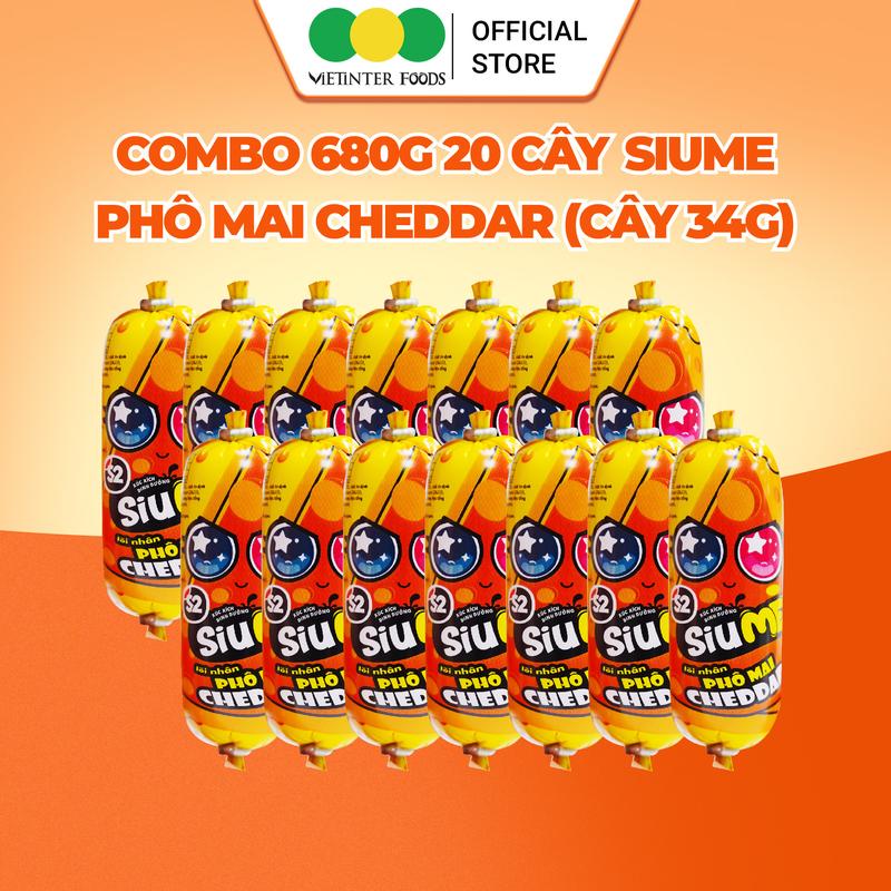 Combo 20 Cây Xúc Xích Siume Nhân Phô Mai Cheddar Vietinter Foods