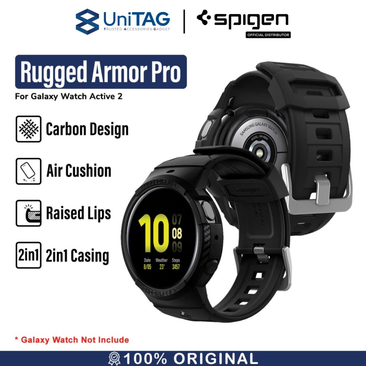 Case Strap Samsung Galaxy Watch Active 2 44mm Spigen Rugged Armor Pro