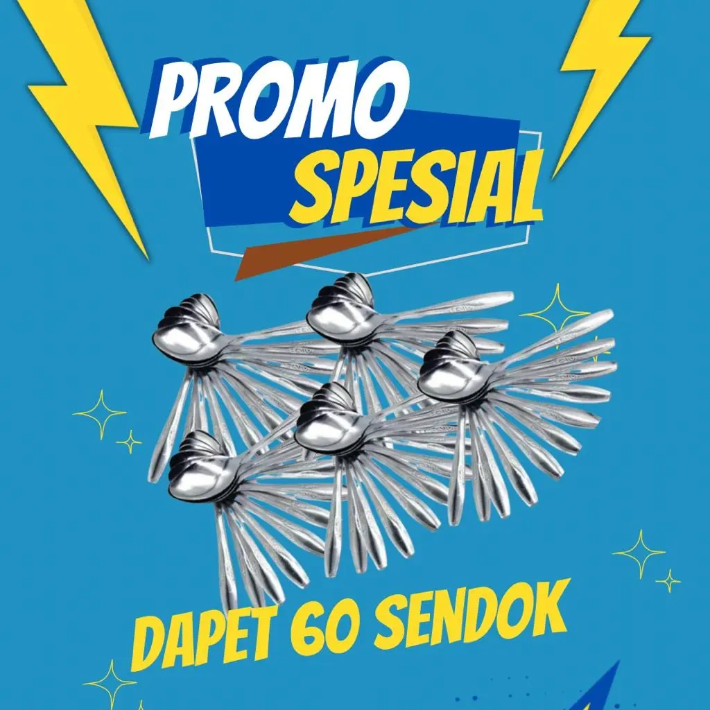 Paket Sendok 5 Lusin 60 Pcs / Paket bundling sendok dan Garpu / Paket Sendok Garpu 5 Lusin Murah Kitchenware