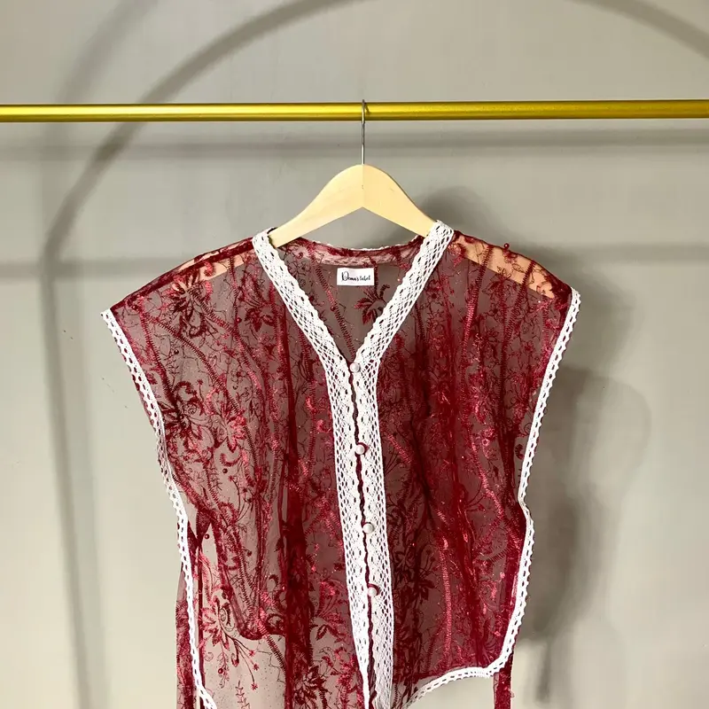 Falla vest brukat / vest outer brukat Kandangan / vest brukat renda 5