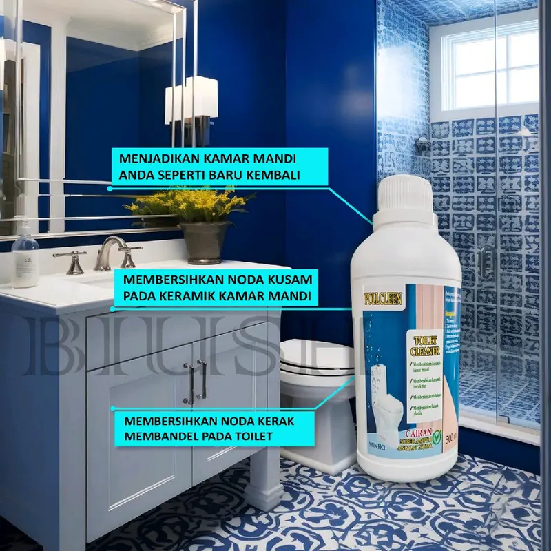 POLLCLEEN TOILET CLEANER PEMBERSIH NODA KERAK KAMAR MANDI ISI 1000ML cairan  pembersih 2