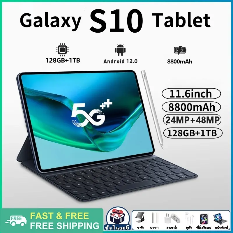 【COD + Kit Keyboard Mouse Nirkabel Gratis】murahtablet PC Galaxy S10 S10 Ultra 16GB + 1TB RAM android 11.6 inci Layar ultra-tipis layar layar penuh layar 8800mAh Layar Warna HD Layar Warna HD Promosi Izin Belajar Siswa Terlaris PC Tablet Pintar Murah
