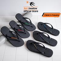 Gambar Paket 6 Pasang Sandal Jepit Karet Wanita Sendal Sun Swallow Black Ladies Hitam dari Sun Swallow Sandals Kota Administrasi Jakarta Utara 1 Tokopedia