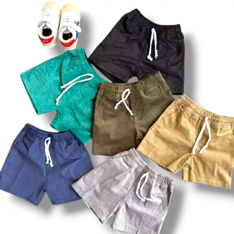 Promo Banting Harga 100 Ribu Dapat 4 Celana Pendek Anak Laki-Laki Corduroy Fashion
