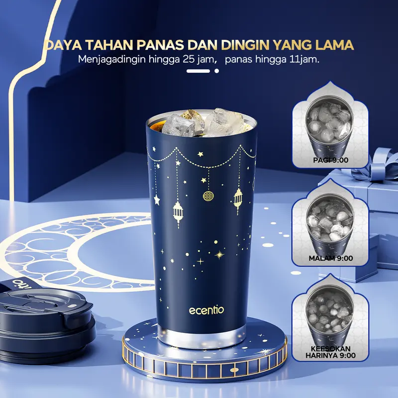 【Tahan dingin 25 jam】【SUS 316】【K】ecentio tumbler minum premium tahan dingin 24 jam botol stainless 316 portable tumblr 530ml Vacuum 3