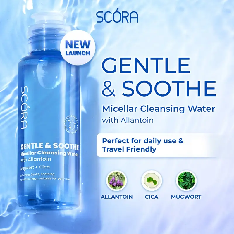 SCORA Gentle & Soothe Micellar Cleansing Water 100 ML |Penghapus Make Up | Pembersih Wajah 0