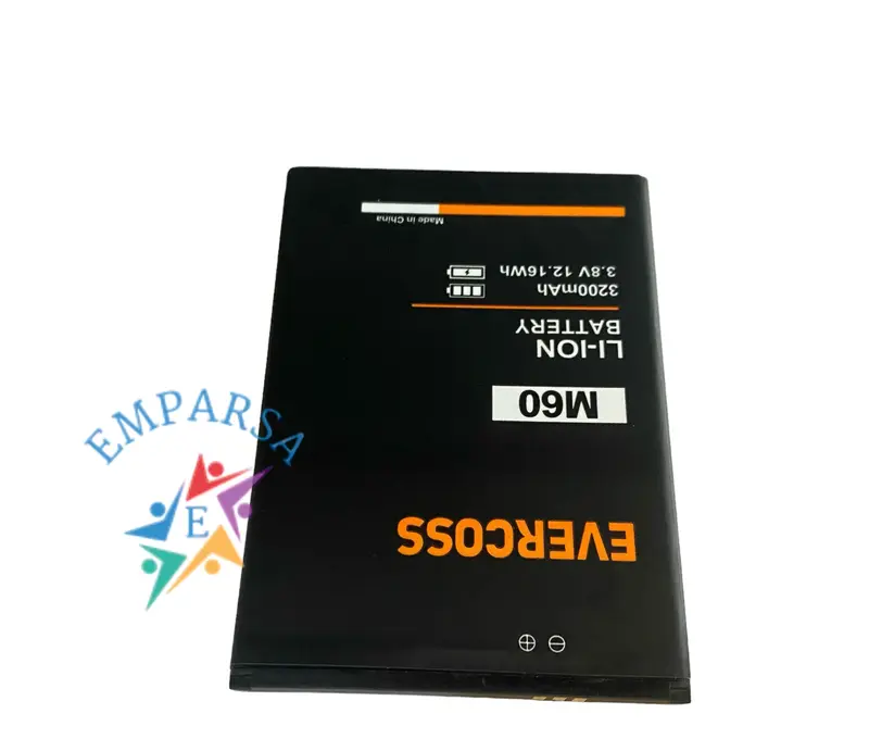 Baterai For Evercoss M60   - Double Power New Batrai Batre Battre Batery Battery Batere hp Handphone Henfone Dabel Pawer Ever Coss Evercross . Ep 4