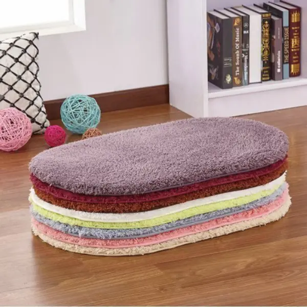 WWEISHOP KESET KAKI ANTI SLIP / KESET KAKI BULU / KESET KAKI MEMORY FOAM 40CM X 60CM KESET PERALATAN PERLENGKAPAN RUMAH / KESET KAMAR MANDI Kain