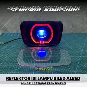 Reflektor Isi Lampu biled bilet Rx king Oval New rxking set Mika Transparan Motorcycle