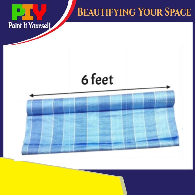 1 meter Canvas Blue & White / Kanvas Biru & Putih/ Kain Kalis air (By ...