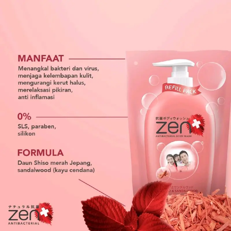 [ ISI 2pcs ] ZEN BODY WASH 400ml x 2pcs sabun cair Soap Mandi paket Membersihkan Tubuh 2