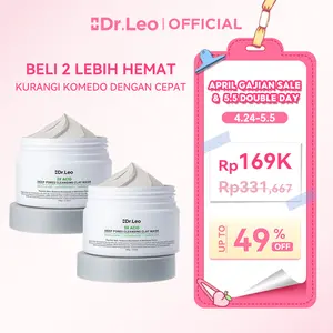 【BUY MORE SAVE MORE】Dr.Leo 3X Acid Deep Pores Cleansing Clay Mask 100g| Masker Komedo Hitam & Putih | Kontrol Minyak & Bersihkan Pori | Skincare untuk Kulit Berminyak & Berjerawat