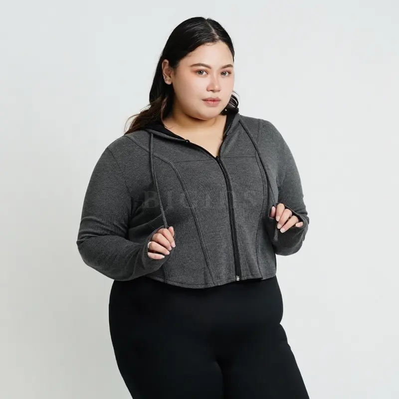 Bigins - Meira Knit Jacket/Atasan Jumbo Wanita/Atasan Big Size/Atasan Jacket Wanita - JJP024 3