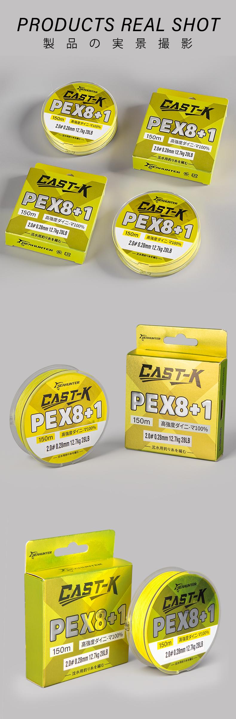 [NEW ARRIVAL] SeaHunter Cast-King PE X9 150M Yellow Sinking Line Senar Pancing (150M 6.8KG 22.7KG) Braided Fishing Lines 8 Untaian Kepang Senar PE Multifilamen Kualitas Jepang Senar Utama Kekuatan Tinggi senar pancing kuat senar pancing pe