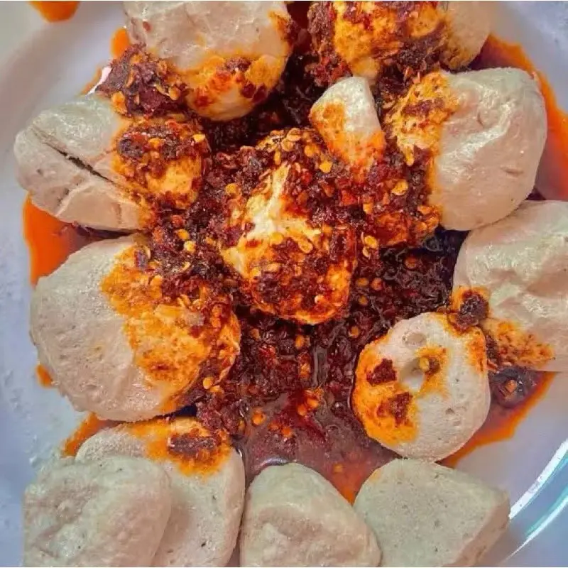 Basreng mentah chili oil viral isi 6 Butir gratis bumbu Bakso Goreng Basreng Viral Lezat Pedas mantap 1