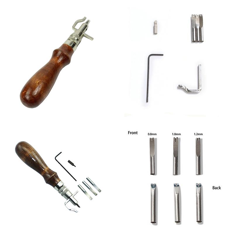 Product Introduction of 7 in 1 Multipurpose Leather Craft Tool Sew&Crease Leather Edge Beveler Tool Set 20