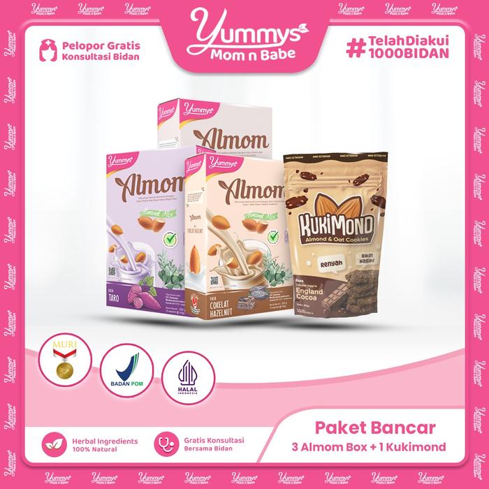 Gambar PAKET BANCAR - 3 Almom dan 1 Kukimond Susu Busui Pelancar Asi Hamil Bumil - CH-TR-PL, ORIGINAL BUTTER dari Yummysbaby Natural Skincare Kota Administrasi Jakarta Timur Tokopedia