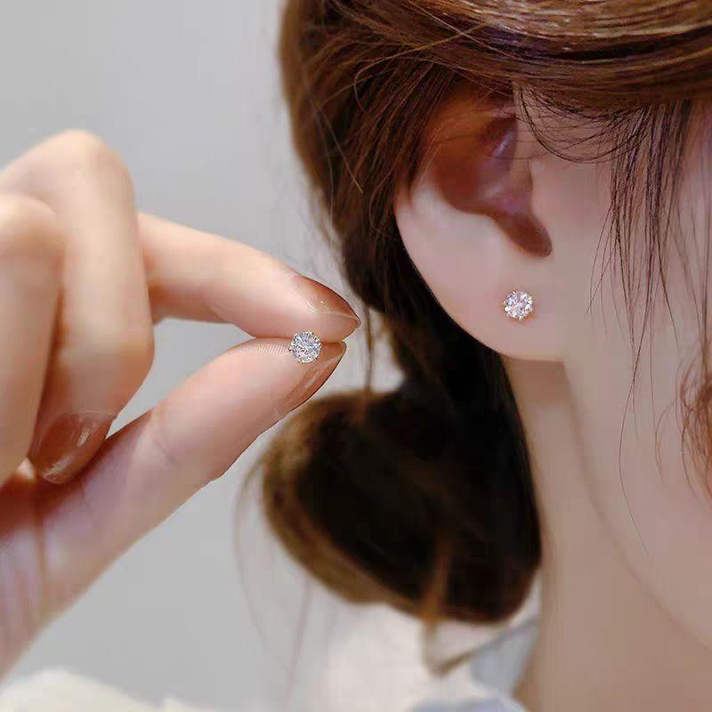 Anting Titanium Wanita Permata Elegan Mewah Kekinian Tidak Berkarat Dan Luntur