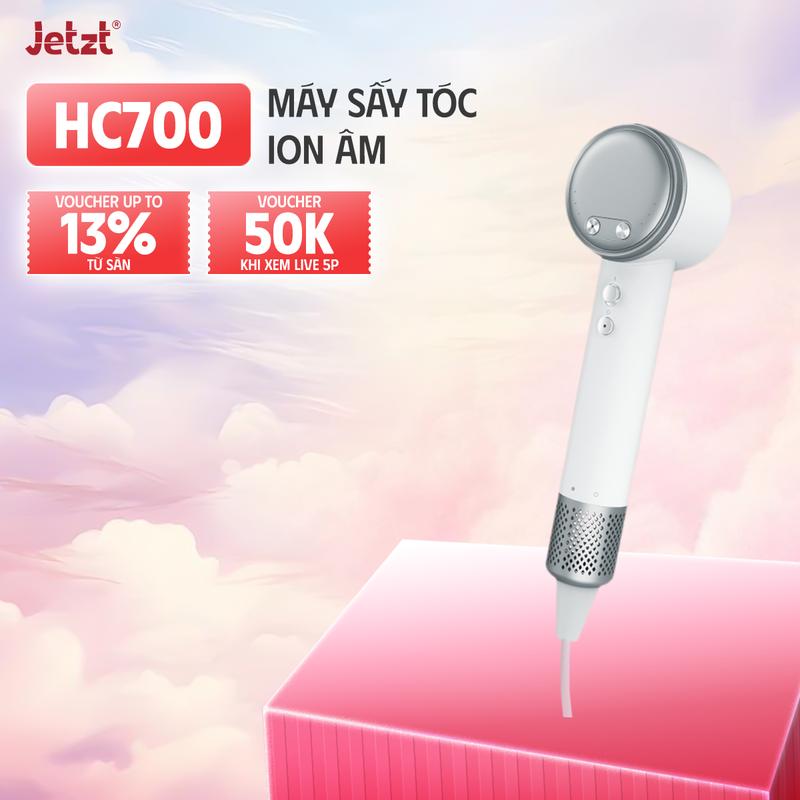 [FLASH SALE] Máy sấy tóc ion âm hai chiều nóng lạnh Jetzt HC700 kiểm soát nhiệt thông minh, bảo vệ tóc hiệu quả