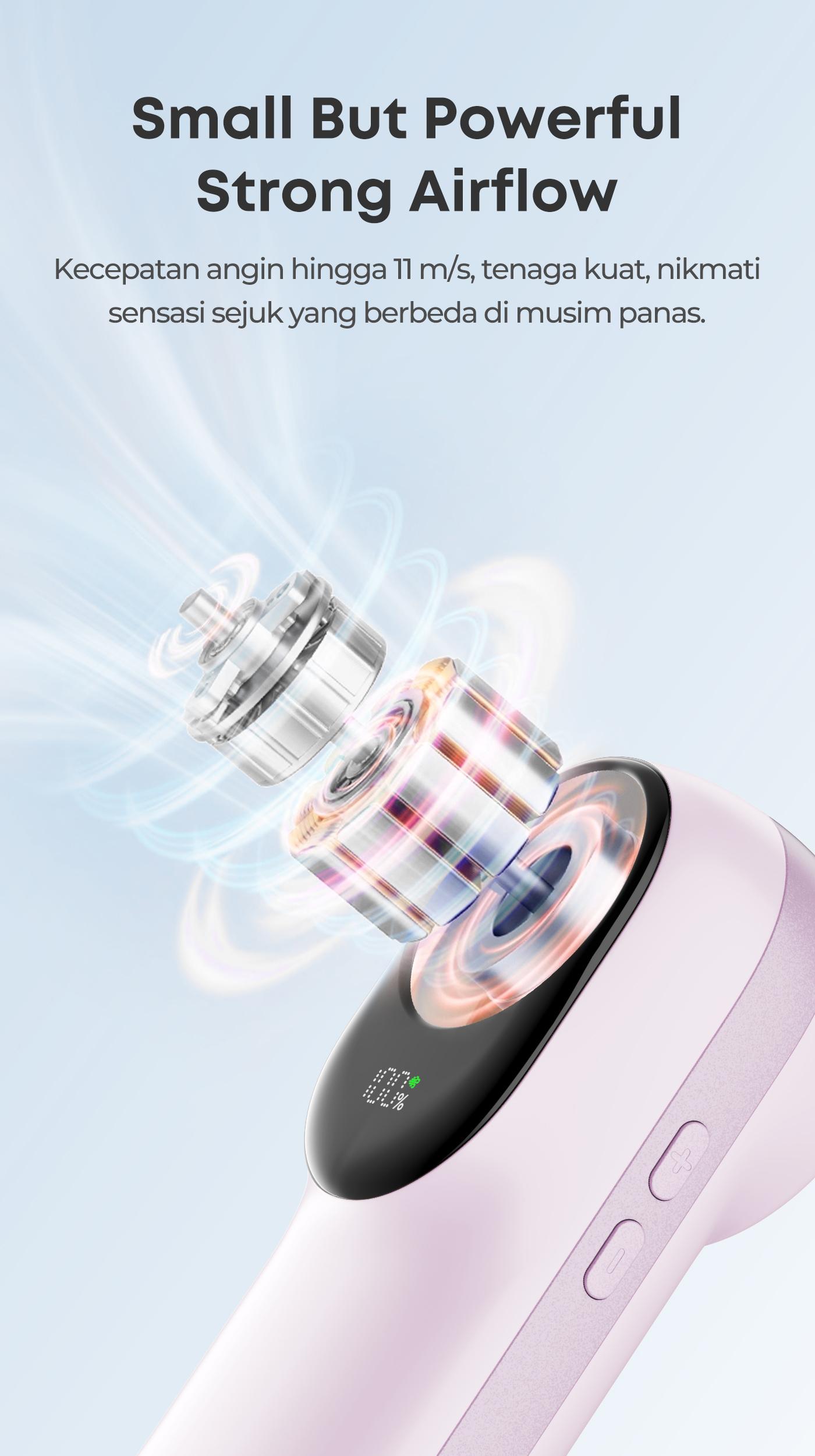 [NEW PRODUCT] OLIKE Turbo Mini Fan PF11 High Speed Kipas Angin dengan 100 Gears LED Display dan Baterai 11H Original