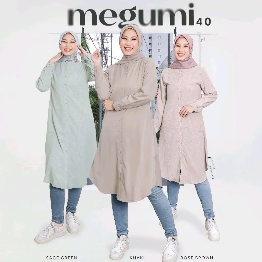 MEGUMI 40 BY ETHICA | TUNIK TERBARU TUNIK KEKINIAN TUNIK POLOS TUNIK SIMPEL
